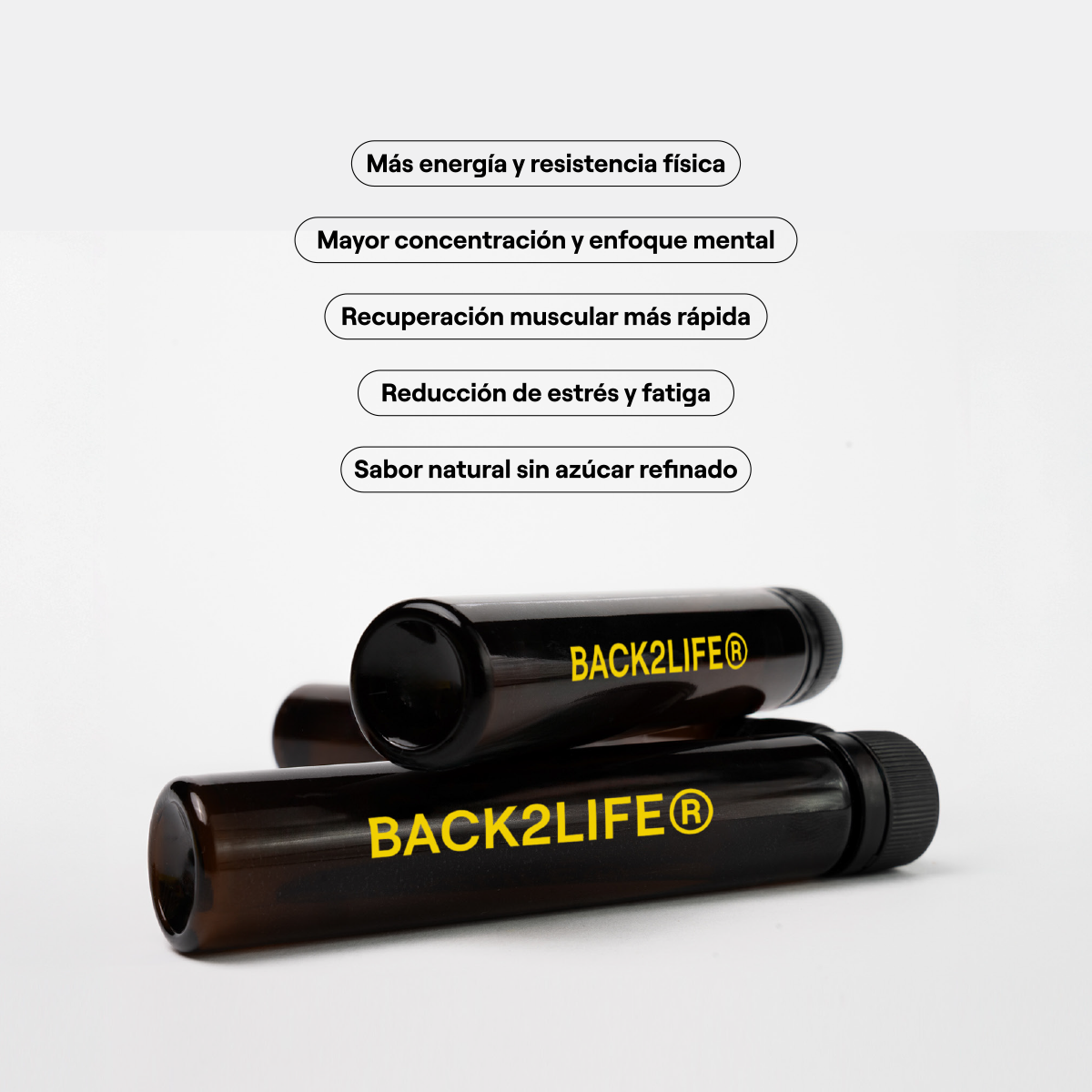 Un shot bebible. 17 ingredientes naturales. Full Energy.