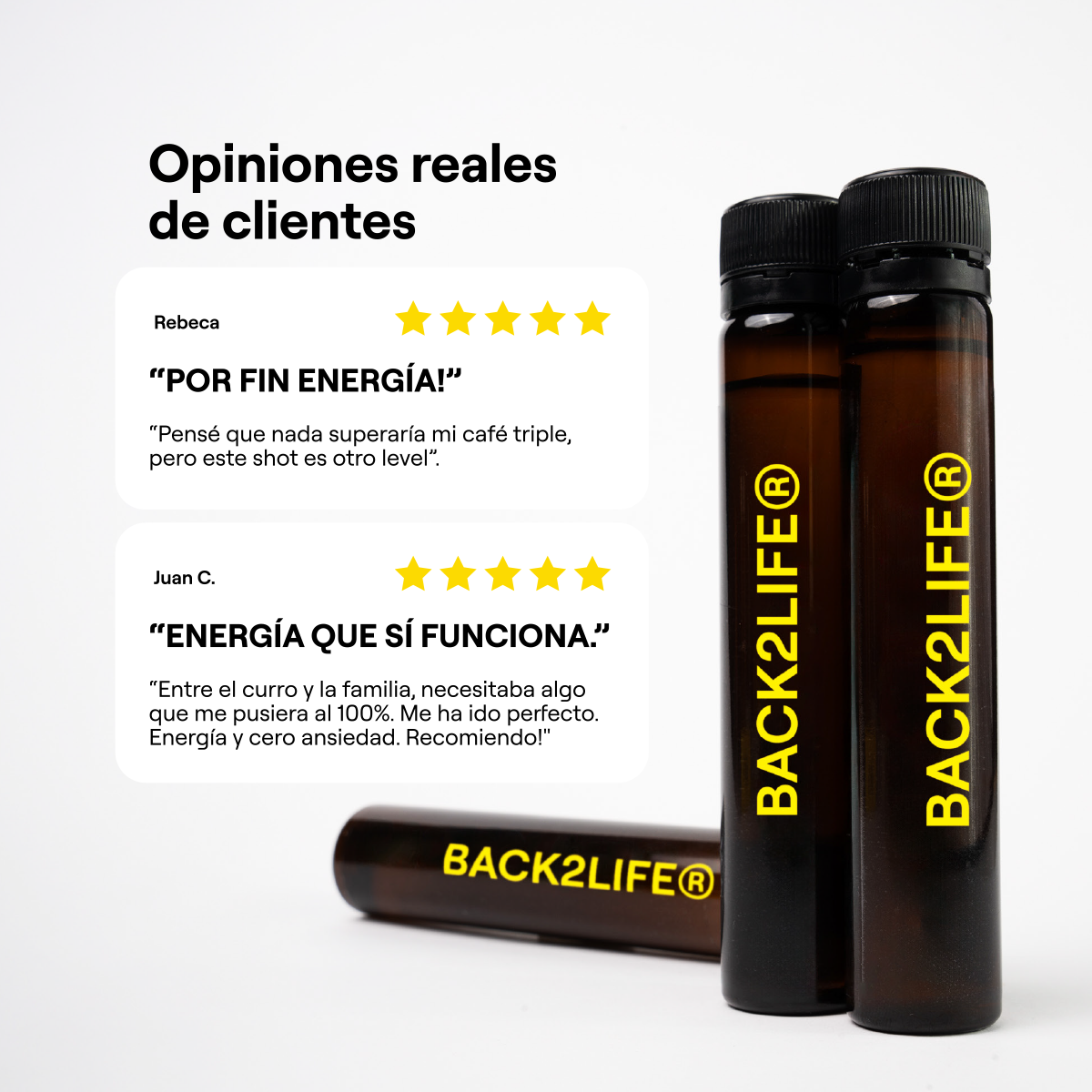Un shot bebible. 17 ingredientes naturales. Full Energy.